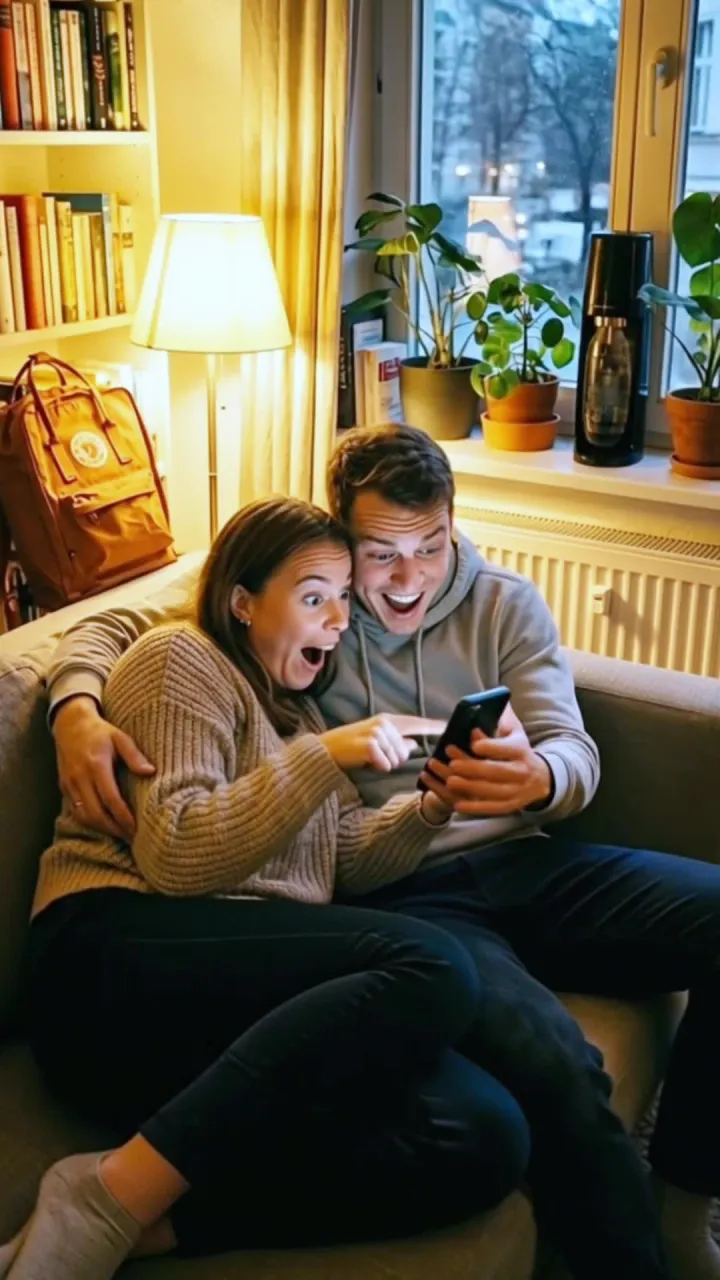 Vorschaubild: Paar auf dem Sofa schaut Immobilien-Video